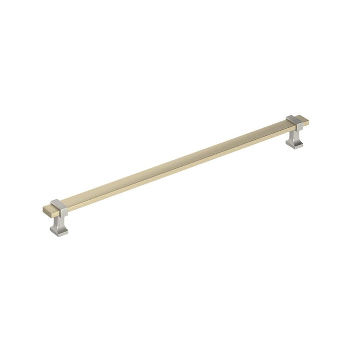 Amerock BP37083BBZG10 Overton 12-5/8 inch (320mm) Center-to-Center Golden Champagne/Satin Nickel Cabinet Pull