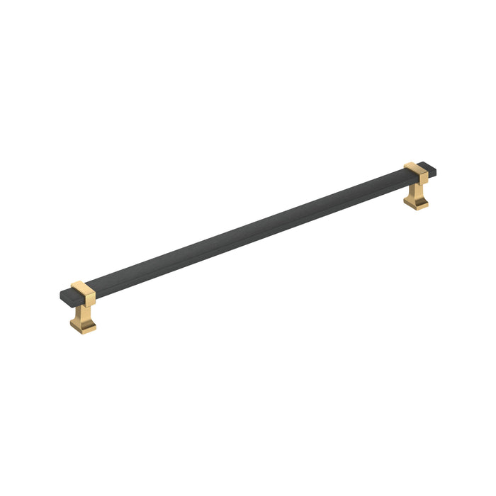 Amerock BP37083BMBCZ Overton 12-5/8 inch (320mm) Center-to-Center Brushed Matte Black/Champagne Bronze Cabinet Pull