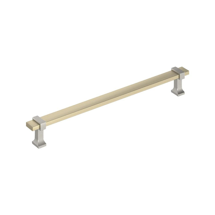 Amerock BP37084BBZG10 Overton 12 inch (305mm) Center-to-Center Golden Champagne/Satin Nickel Appliance Pull
