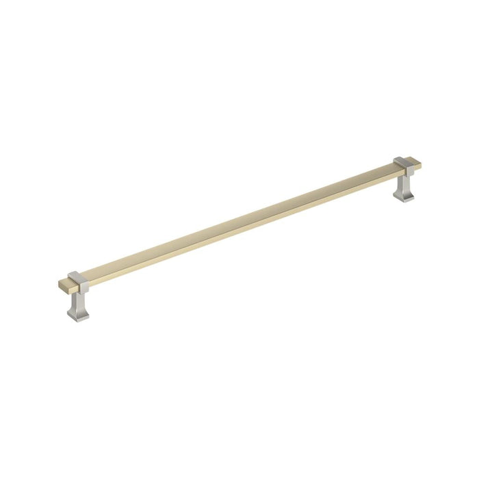 Amerock BP37085BBZG10 Overton 18 inch (457mm) Center-to-Center Golden Champagne/Satin Nickel Appliance Pull