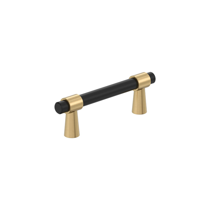 Amerock BP37385FBCZ Mergence 3 inch (76mm) Center-to-Center Matte Black/Champagne Bronze Cabinet Pull