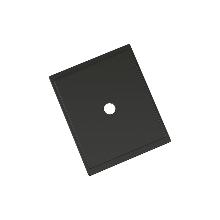 Amerock BP37586MB Maymont 1-5/8 inch (41mm) Length Square Matte Black Cabinet Knob Backplate