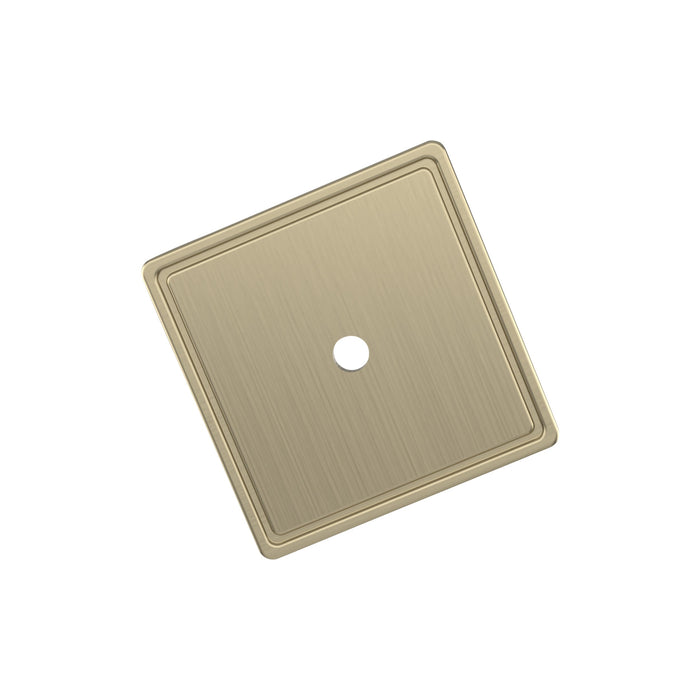 Amerock BP37600BBZ Thoreau 1-9/16 inch (40mm) Length Square Golden Champagne Cabinet Knob Backplate