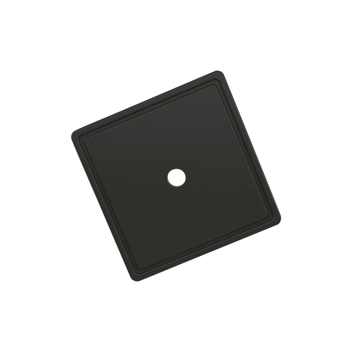 Amerock BP37600MB Thoreau 1-9/16 inch (40mm) Length Square Matte Black Cabinet Knob Backplate