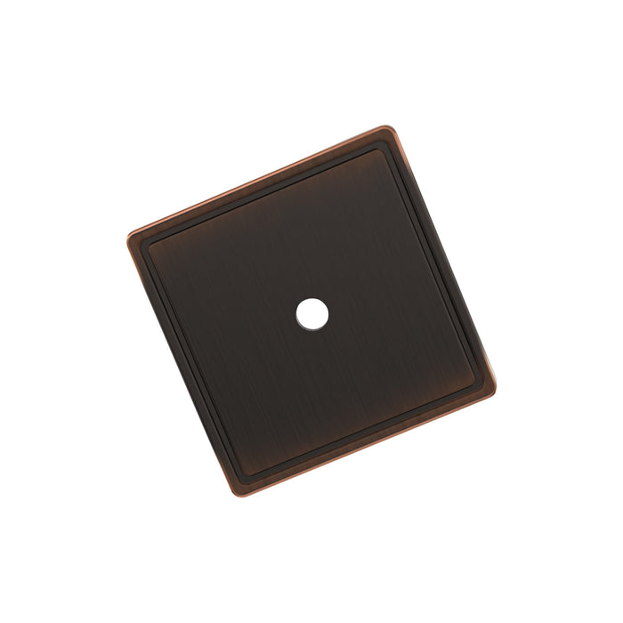 Amerock BP37600ORB Thoreau 1-9/16 inch (40mm) Length Square Oil-Rubbed Bronze Cabinet Knob Backplate