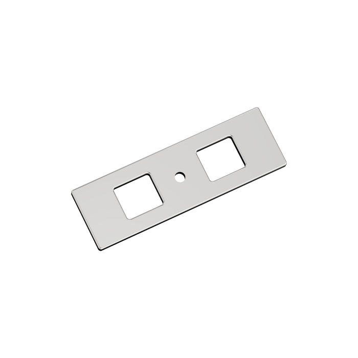Amerock BP3778026 Medora 3-11/16 inch (94mm) Length Rectangle Polished Chrome Cabinet Knob Backplate