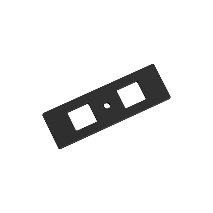 Amerock BP37780MB Medora 3-11/16 inch (94mm) Length Rectangle Matte Black Cabinet Knob Backplate