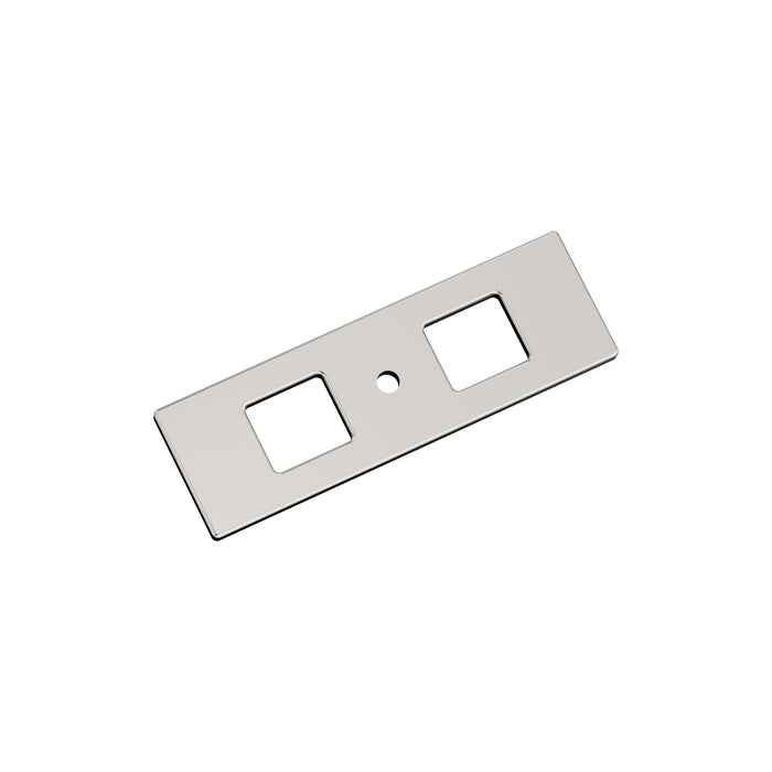 Amerock BP37780PN Medora 3-11/16 inch (94mm) Length Rectangle Polished Nickel Cabinet Knob Backplate
