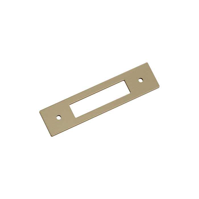 Amerock BP37782BBZ Medora 3-3/4 inch (96mm) Center-to-Center Rectangle Golden Champagne Cabinet Pull Backplate