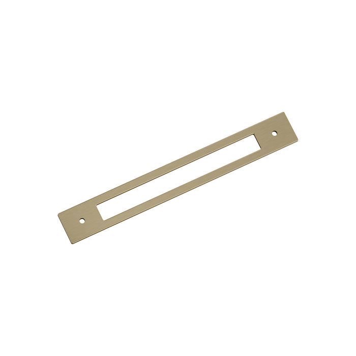 Amerock BP37785BBZ Medora 7-9/16 inch (192mm) Center-to-Center Rectangle Golden Champagne Cabinet Pull Backplate