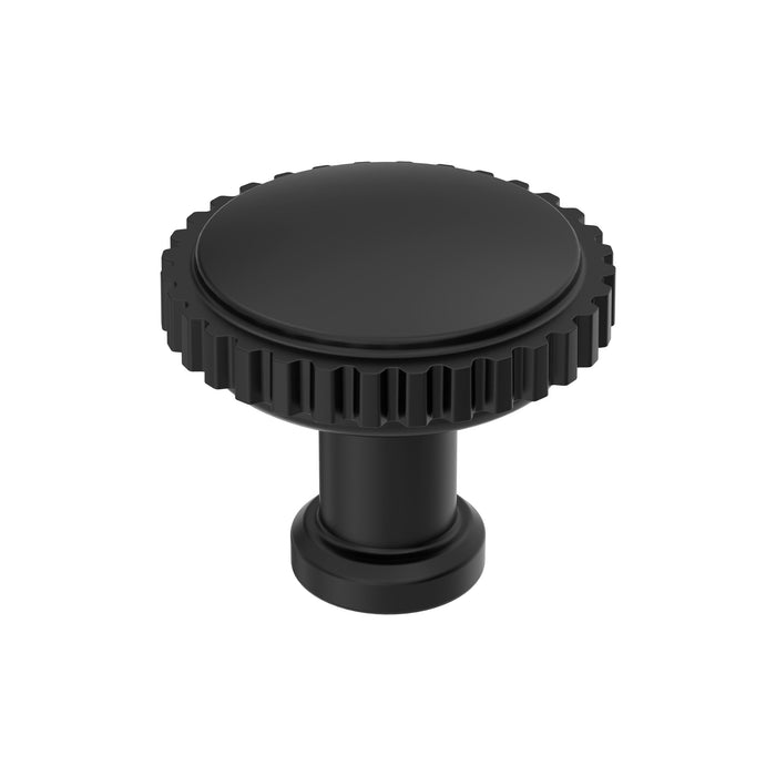 Amerock BP37800MB Farewind 1-1/4 inch (32mm) Diameter Matte Black Cabinet Knob