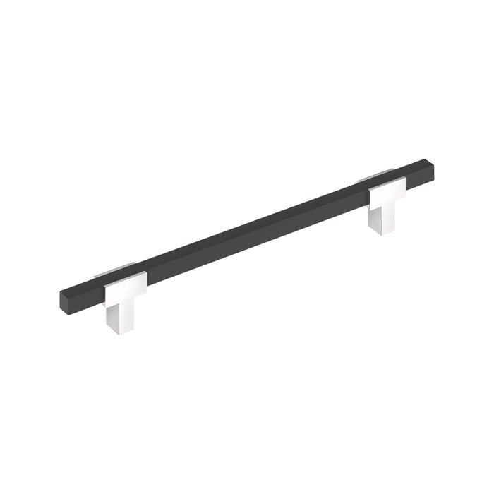 Amerock BP5409026BMB Urbanite 12 inch (305mm) Center-to-Center Polished Chrome/Brushed Matte Black Appliance Pull