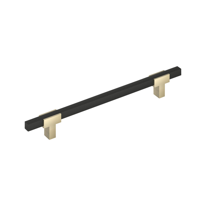 Amerock BP54090BBZMB Urbanite 12 inch (305mm) Center-to-Center Golden Champagne/Matte Black Appliance Pull