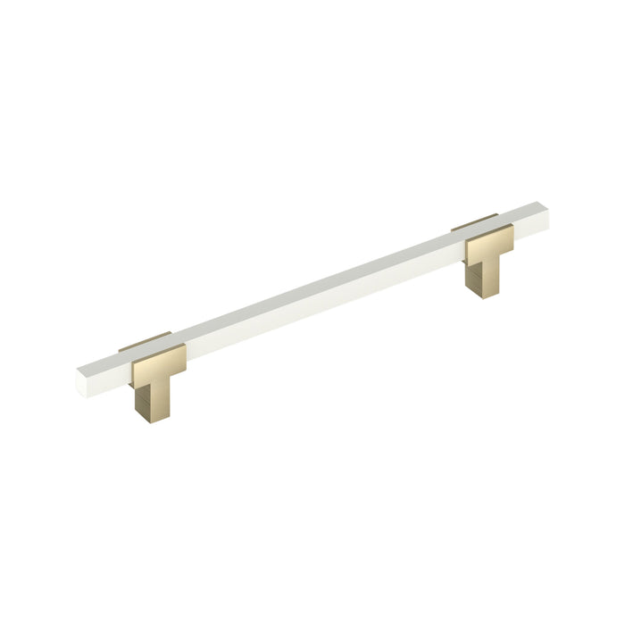 Amerock BP54090BBZWHT Urbanite 12 inch (305mm) Center-to-Center Golden Champagne/White Appliance Pull