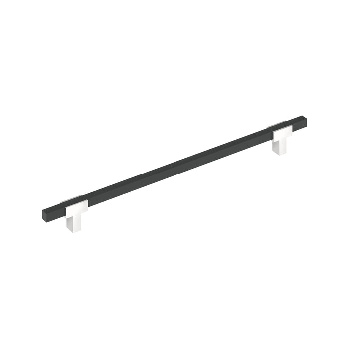Amerock BP5409126BMB Urbanite 18 inch (457mm) Center-to-Center Polished Chrome/Brushed Matte Black Appliance Pull