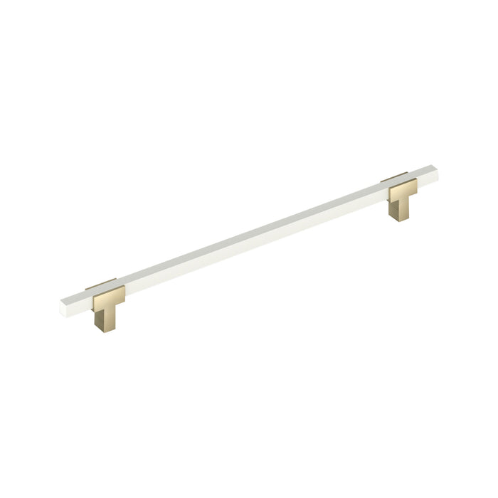 Amerock BP54091BBZWHT Urbanite 18 inch (457mm) Center-to-Center Golden Champagne/White Appliance Pull
