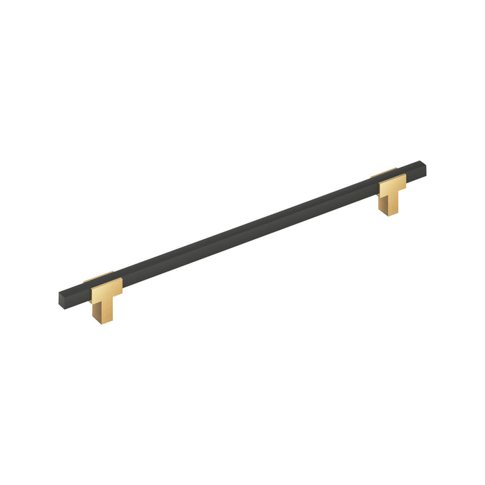 Amerock BP54091CZMB Urbanite 18 inch (457mm) Center-to-Center Champagne Bronze/Matte Black Appliance Pull