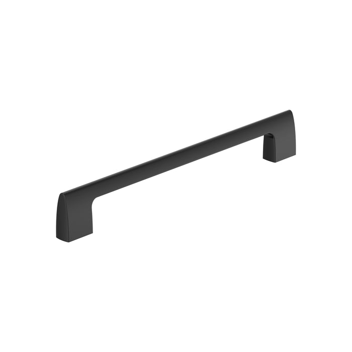 Amerock BP55489MB Riva 8-13/16 inch (224mm) Center-to-Center Matte Black Cabinet Pull