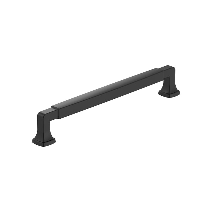 Amerock BP55510FB Stature 7-9/16 inch (192mm) Center-to-Center Matte Black Cabinet Pull