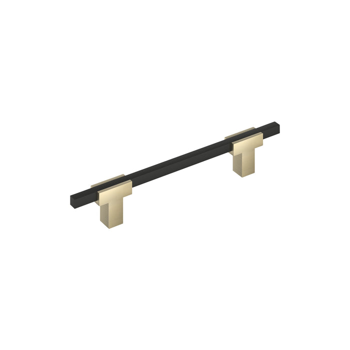 Amerock BP778128BBZMB Urbanite 5-1/16 inch (128mm) Center-to-Center Golden Champagne/Matte Black Cabinet Pull
