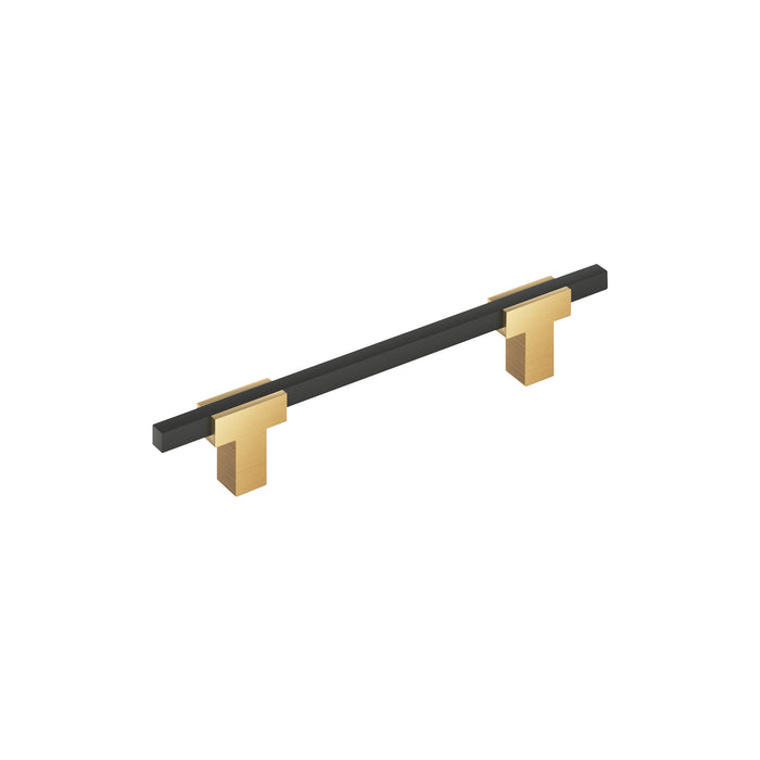 Amerock BP778128CZMB Urbanite 5-1/16 inch (128mm) Center-to-Center Champagne Bronze/Matte Black Cabinet Pull