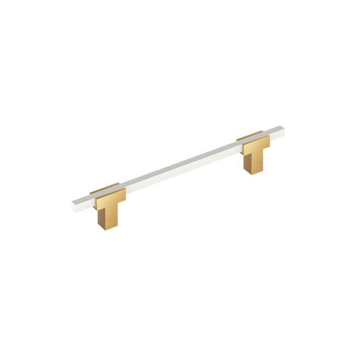 Amerock BP778160CZWHT Urbanite 6-5/16 inch (160mm) Center-to-Center Champagne Bronze/White Cabinet Pull