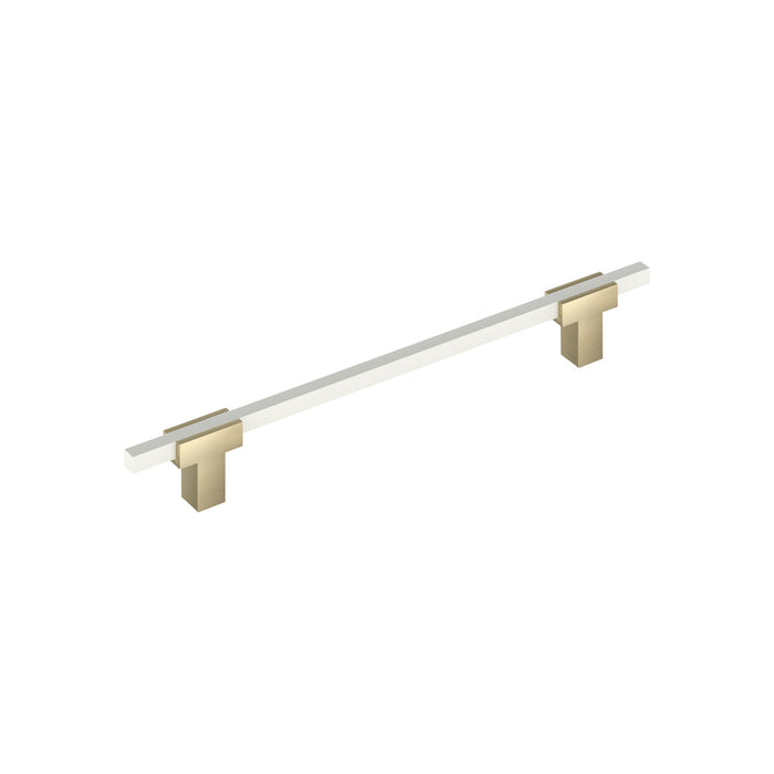 Amerock BP778192BBZWHT Urbanite 7-9/16 inch (192mm) Center-to-Center Golden Champagne/White Cabinet Pull