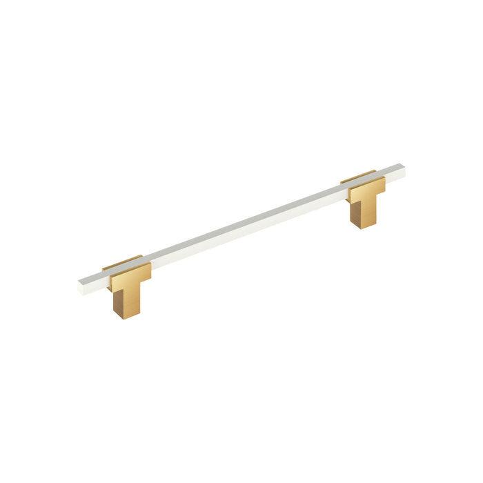 Amerock BP778192CZWHT Urbanite 7-9/16 inch (192mm) Center-to-Center Champagne Bronze/White Cabinet Pull