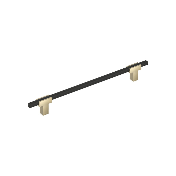 Amerock BP77822BBZMB Urbanite 8-13/16 inch (224mm) Center-to-Center Golden Champagne/Matte Black Cabinet Pull