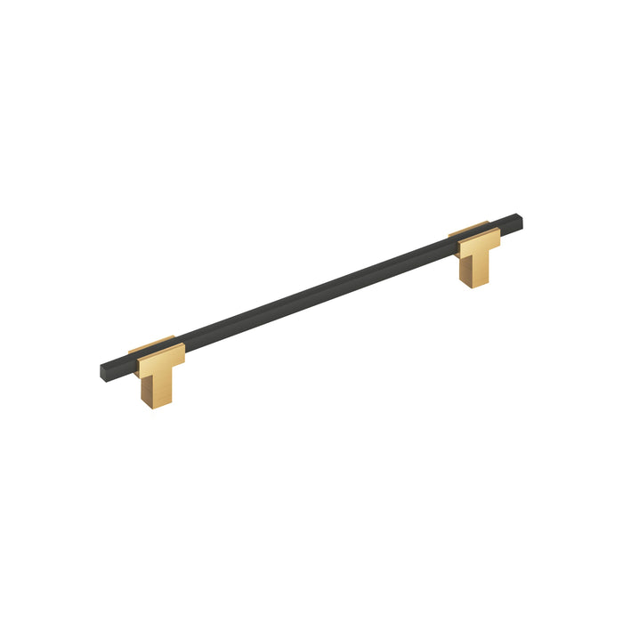Amerock BP77822CZMB Urbanite 8-13/16 inch (224mm) Center-to-Center Champagne Bronze/Matte Black Cabinet Pull