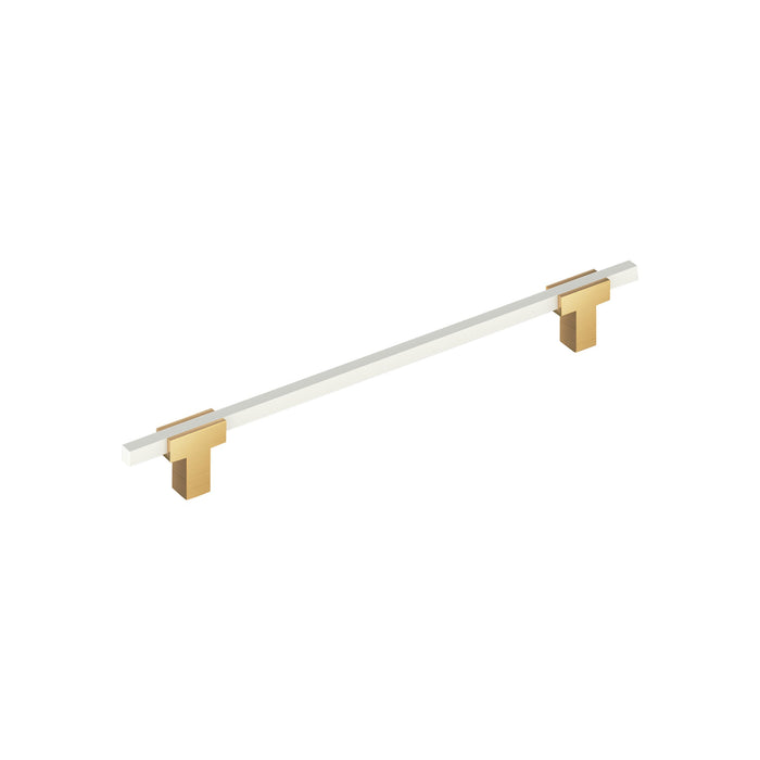Amerock BP77822CZWHT Urbanite 8-13/16 inch (224mm) Center-to-Center Champagne Bronze/White Cabinet Pull
