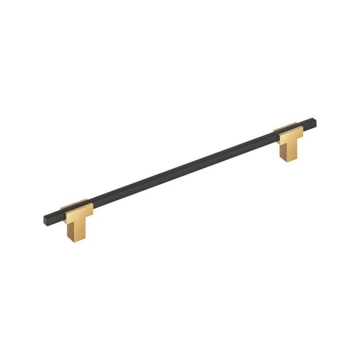 Amerock BP778256CZMB Urbanite 10-1/16 inch (256mm) Center-to-Center Champagne Bronze/Matte Black Cabinet Pull