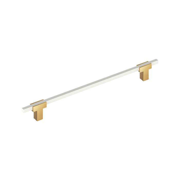 Amerock BP778256CZWHT Urbanite 10-1/16 inch (256mm) Center-to-Center Champagne Bronze/White Cabinet Pull