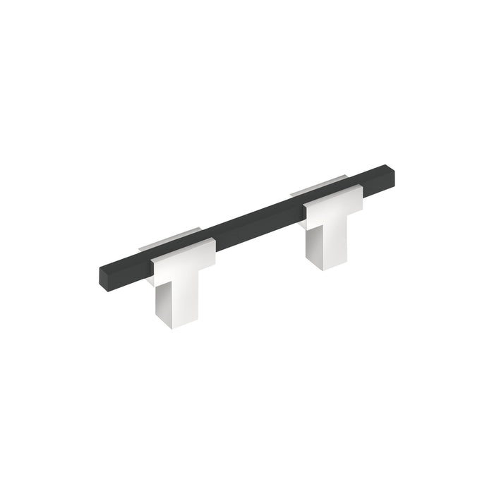 Amerock BP7789826BMB Urbanite 3 inch (76mm) Center-to-Center Polished Chrome/Brushed Matte Black Cabinet Pull