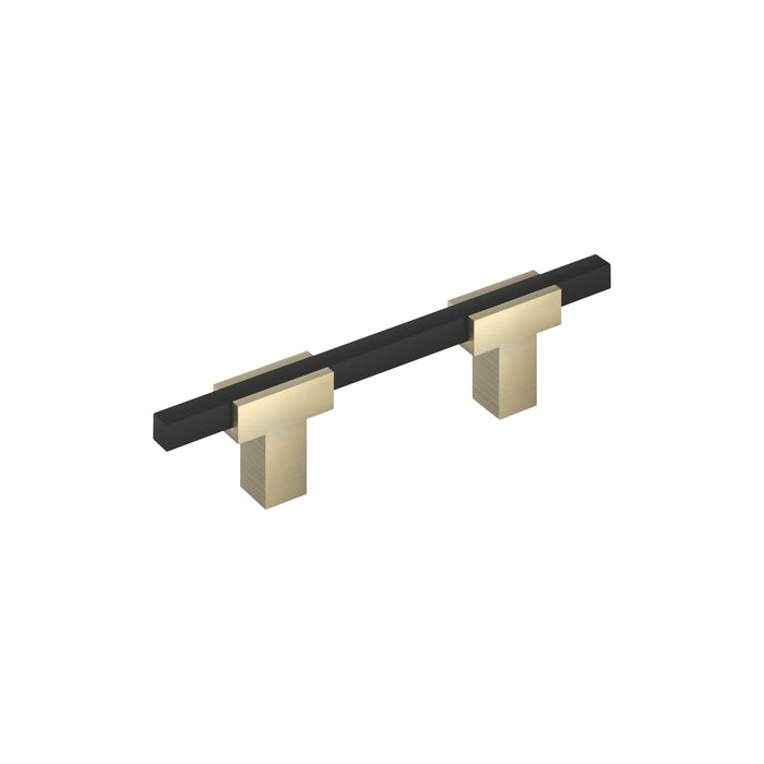 Amerock BP77898BBZMB Urbanite 3 inch (76mm) Center-to-Center Golden Champagne/Matte Black Cabinet Pull