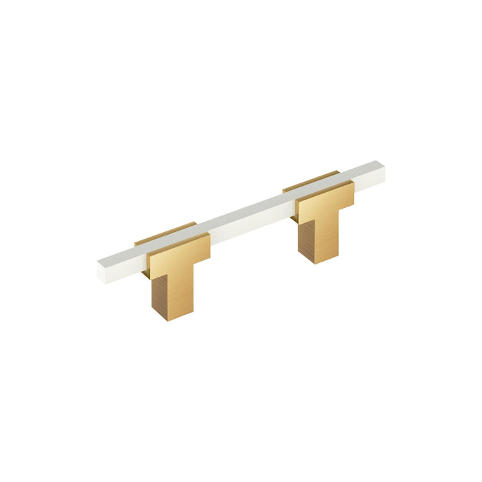 Amerock BP77898CZWHT Urbanite 3 inch (76mm) Center-to-Center Champagne Bronze/White Cabinet Pull