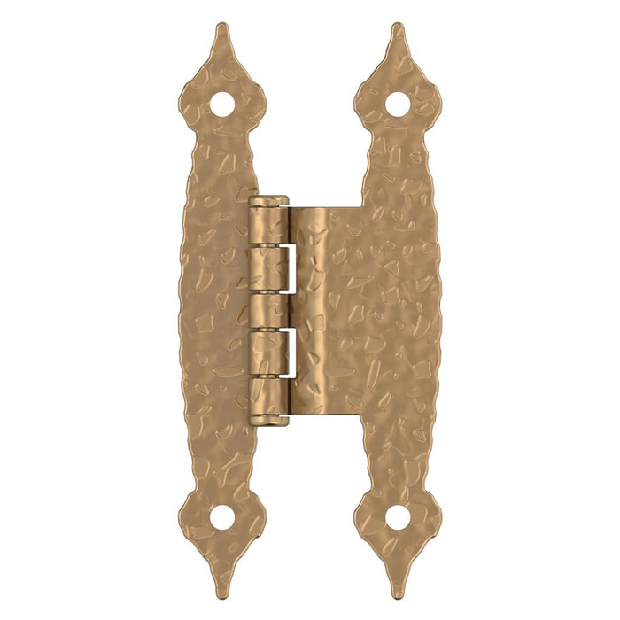 Amerock BPR3406CZ 3/8 inch (10mm) Offset Non-Self Closing Face Mount Champagne Bronze Cabinet Hinge - 1 Pair