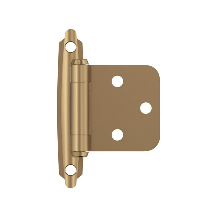 Amerock BPR3429CZ Variable Overlay Self Closing Face Mount Champagne Bronze Cabinet Hinge - 1 Pair