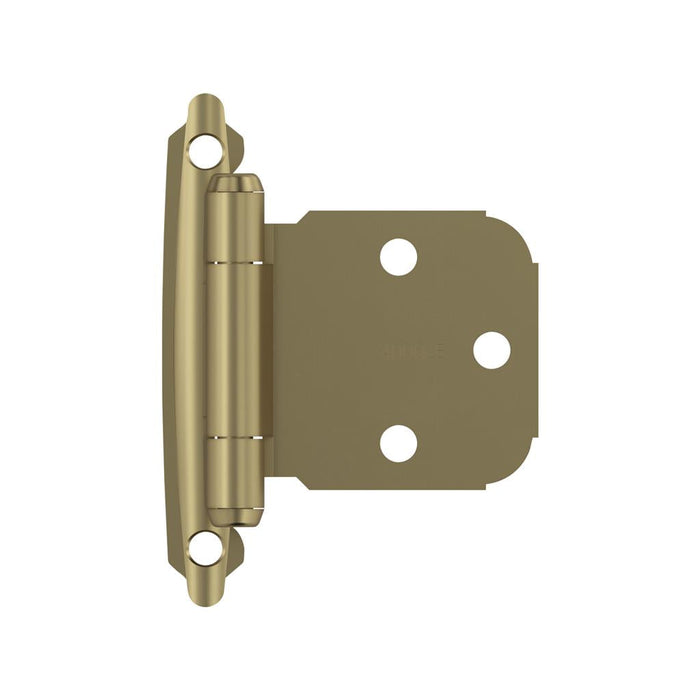 Amerock BPR7629BBZ Variable Overlay Self Closing Face Mount Golden Champagne Cabinet Hinge - 1 Pair