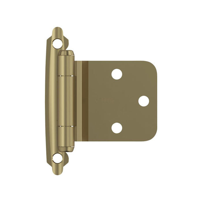 Amerock BPR7630BBZ Variable Overlay Self Closing Face Mount Reverse Bevel Golden Champagne Cabinet Hinge - 1 Pair