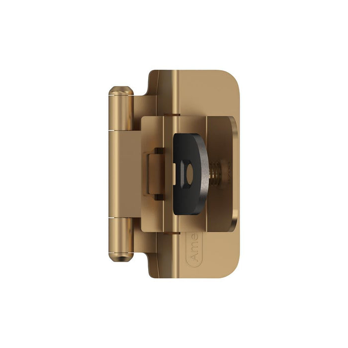 Amerock BPR8700CZ 3/8 inch (10mm) Inset Double Demountable Champagne Bronze Cabinet Hinge - 1 Pair