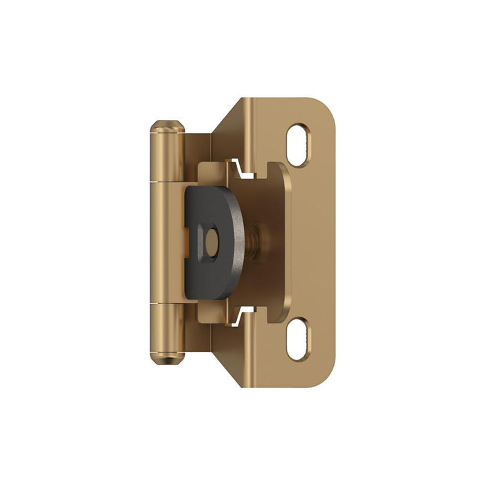 Amerock BPR8715CZ 1/4 inch (6mm) Overlay Single Demountable Partial Wrap Champagne Bronze Cabinet Hinge - 1 Pair