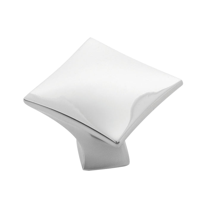 Hickory Hardware H076014-14 Twist Collection Knob 1-1/4 Inch (32mm) Square Polished Nickel Finish