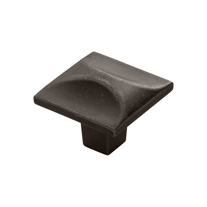 Hickory Hardware H076127-BNV Crest Collection Knob 1-1/4 Inch (32mm) Square Black Nickel Vibed Finish