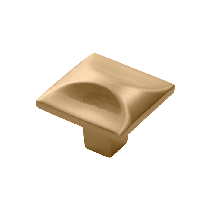 Hickory Hardware H076127-CBZ Crest Collection Knob 1-1/4 Inch (32mm) Square Champagne Bronze Finish