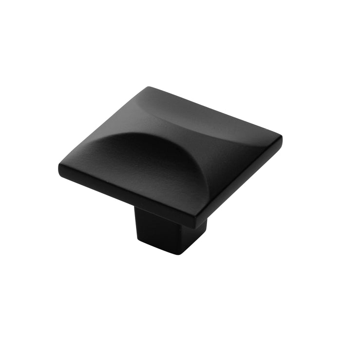 Hickory Hardware H076127-MB Crest Collection Knob 1-1/4 Inch (32mm) Square Matte Black Finish