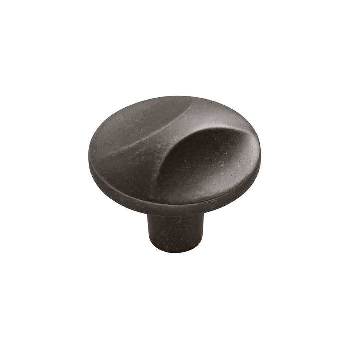 Hickory Hardware H076128-BNV Crest Collection Knob 1-1/4 Inch (32mm) Diameter Black Nickel Vibed Finish