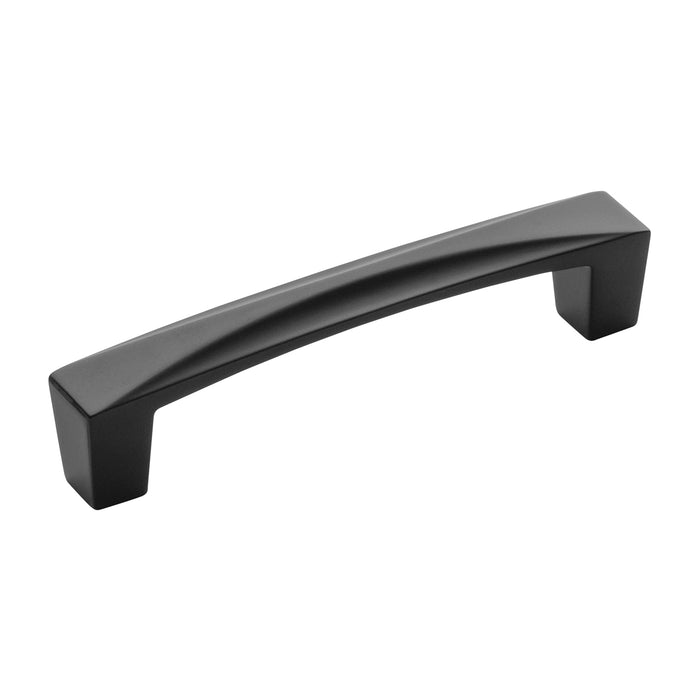 Hickory Hardware H076130-MB Crest Collection Pull 3-3/4 Inch (96mm) Center to Center Matte Black Finish