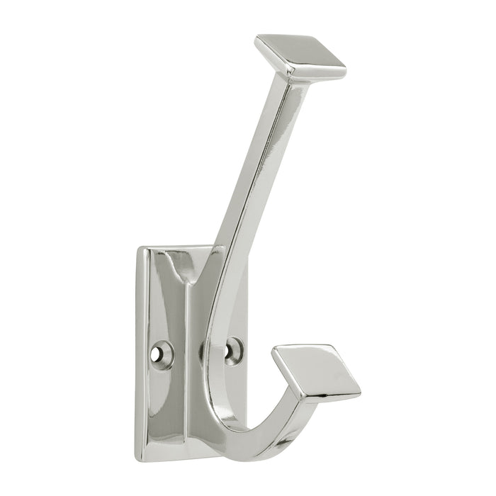 Hickory Hardware H077192-14 Skylight Collection Coat & Hat Hook 4-7/8 Inch (124mm) Long Polished Nickel Finish
