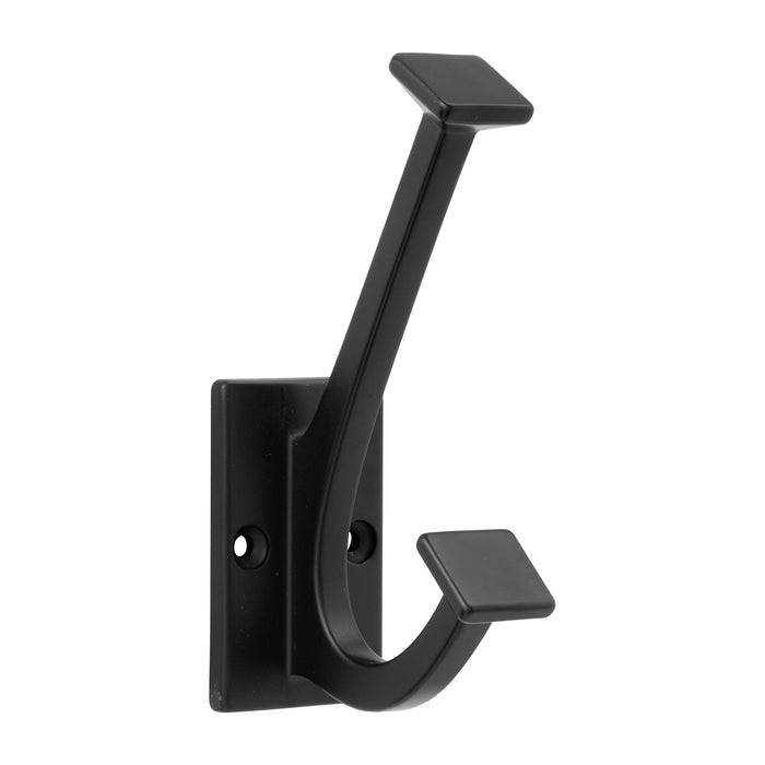 Hickory Hardware H077192-MB Skylight Collection Coat & Hat Hook 4-7/8 Inch (124mm) Long Matte Black Finish